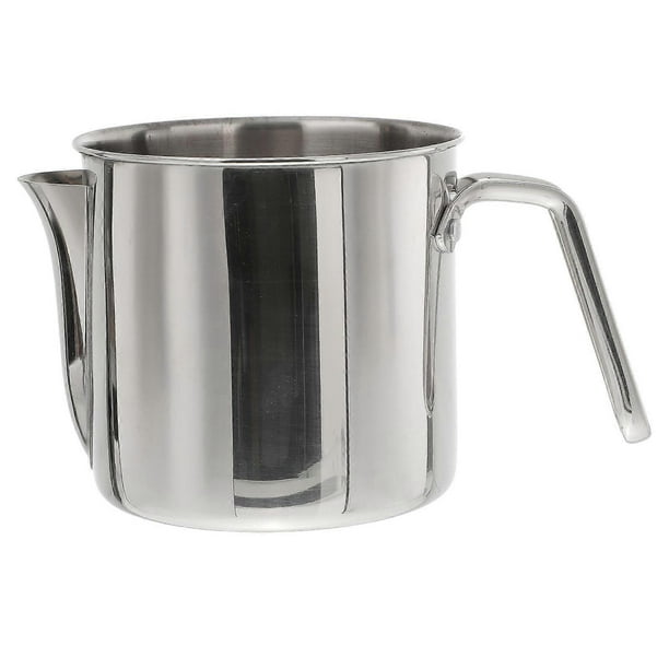 Grease Container With Strainer 1Pc Suitable For Cooking Tasks 6.3X5.3X4.9In Stainless Steel Design
