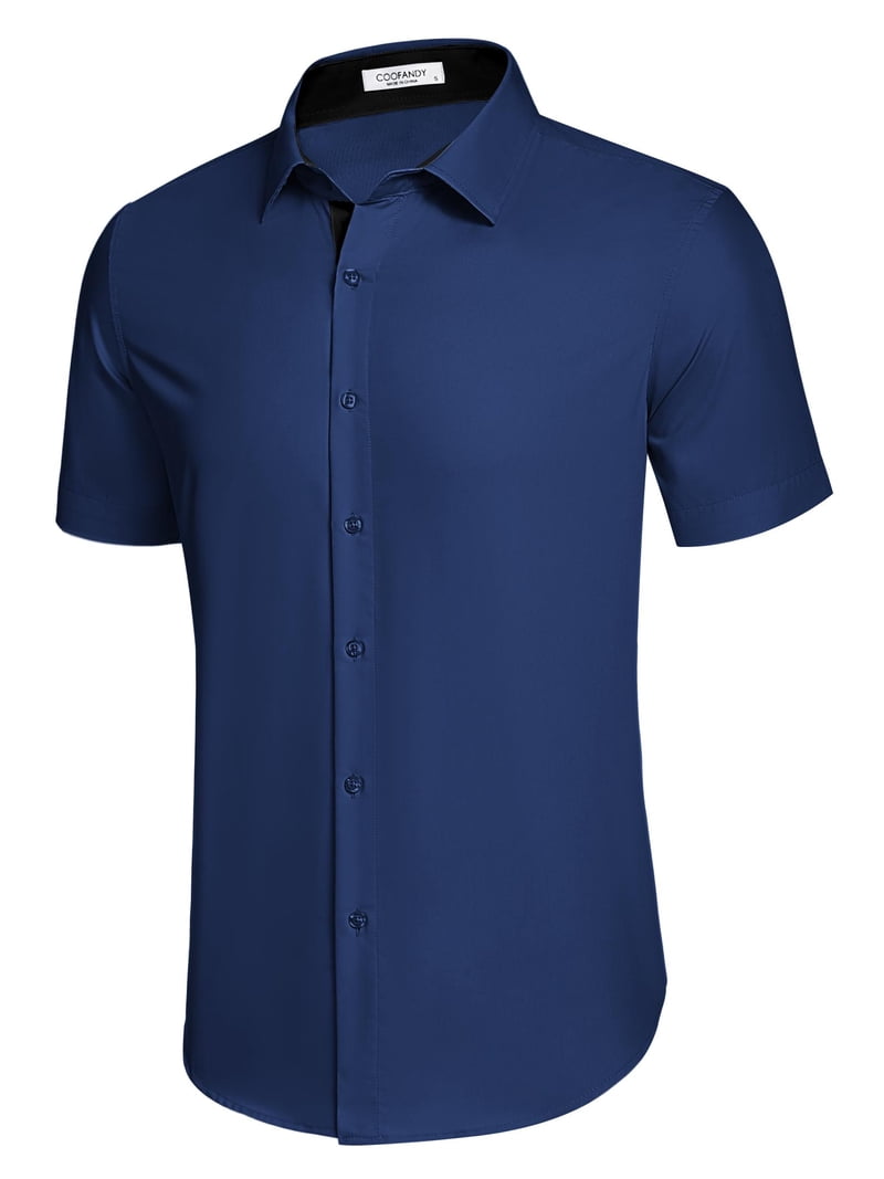 xxl short sleeve dress shirts COOFANDY Mens Dress Shirts Button Down Short Sleeve Cooling Shirts Summer  Shirts Casual T Shirts