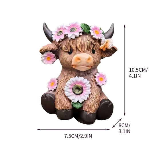 Cow Flower Pot, Decorative Resin Planter, Romantic Couple Design for Home Decor, Detailed Handcrafted Resin Material, Perfect Gift for Valentine's Day, Versatile Living Room Accent