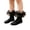 Black, variant on Ruffle Ankle Socks for Girls with Pearl Double Lace Frilly Socks for Kids Stretchy Fit Princess Style Dress Socks