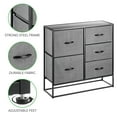 thumbnail image 4 of mDesign Dresser Storage Chest Organizer Unit, 5 Drawers - Charcoal Gray, 4 of 7
