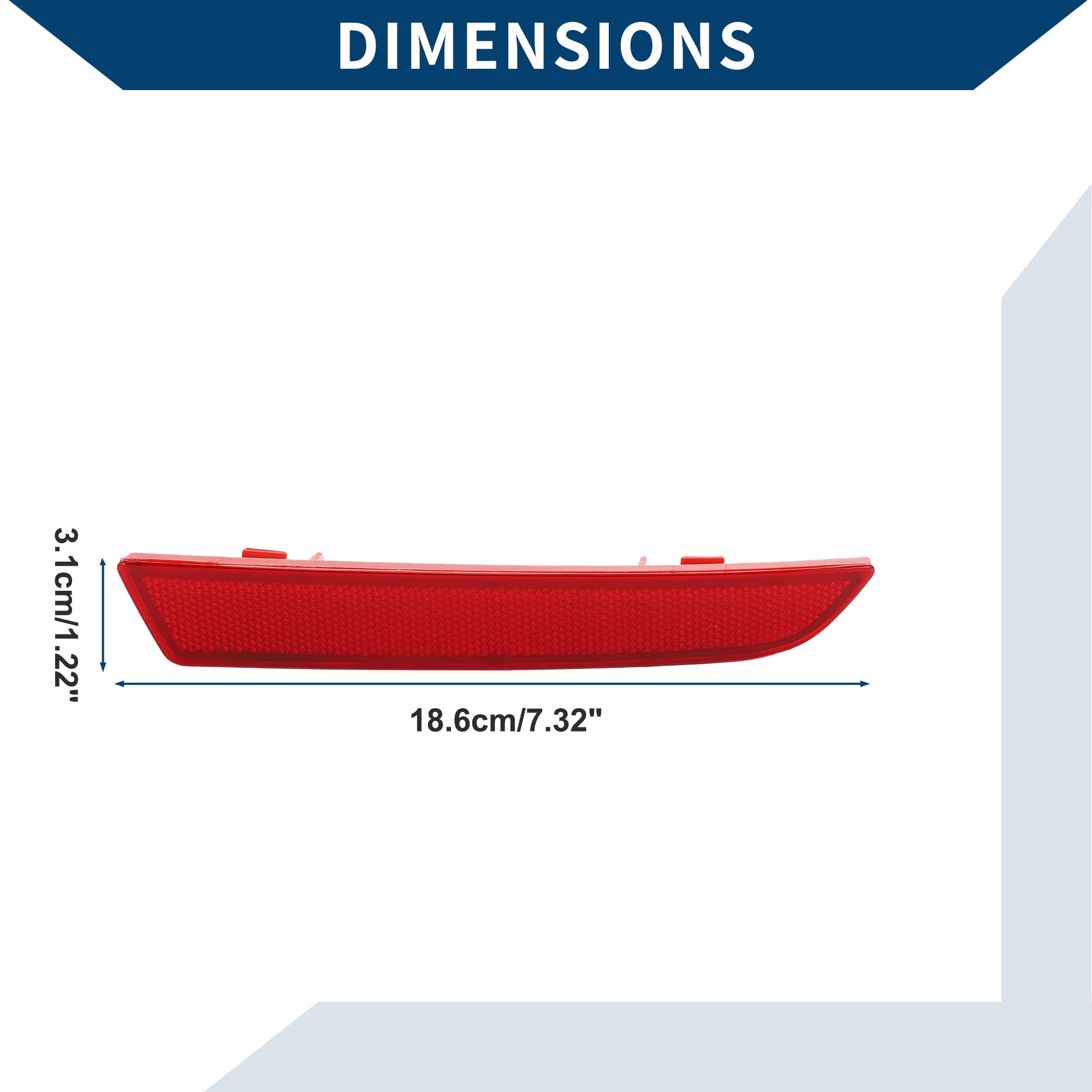 Unique Bargains Bumper Reflector for Mercedes-Benz Metris 2016-2023 Rear Right Red