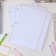 thumbnail image 2 of 200 Sheets Loose Leaf Paper 8x10.6" Colored Filler Paper College Ruled 3-Hole Punched Lined Paper Notebook Paper for 3-Ring Binders Notepad Writing Note Pads Ideal for Home,Office(White,10.6x8"), 2 of 7