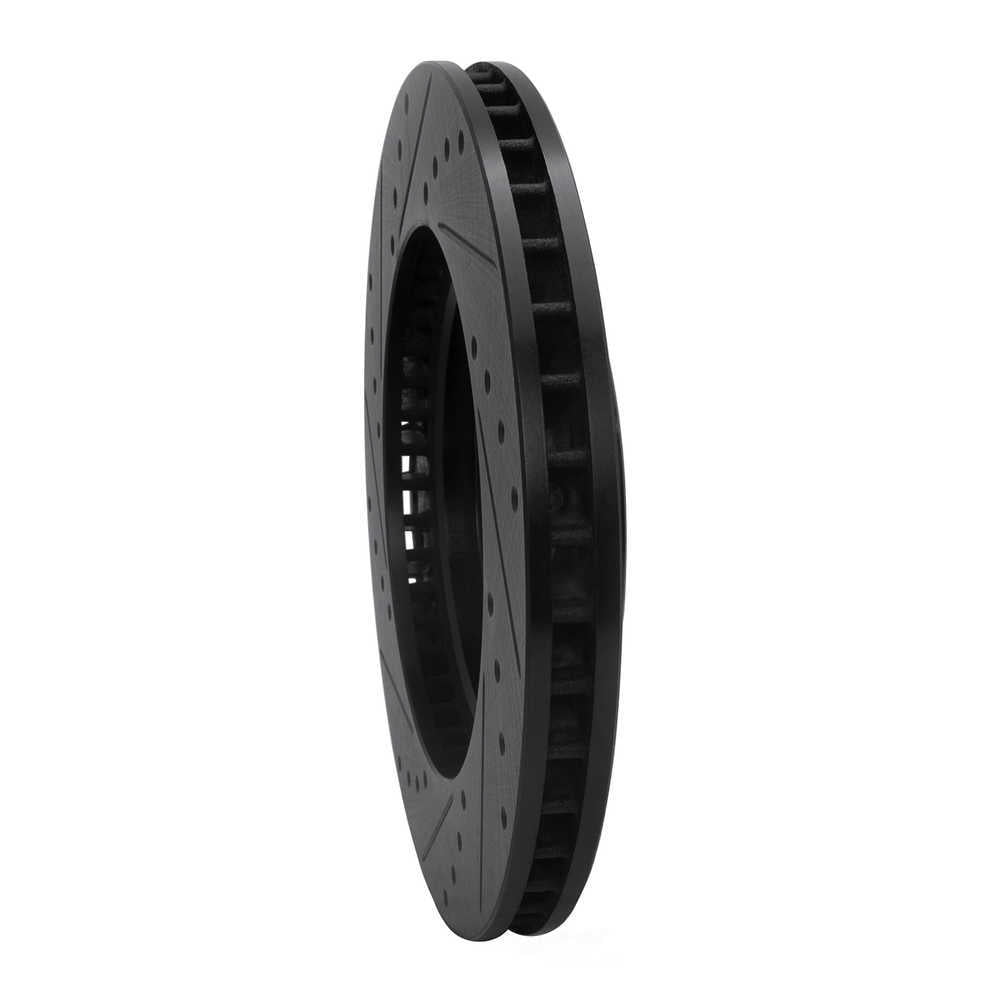Dynamic Friction Company 633-76129R DFC Brake Rotor - Drilled And Slotted - Black