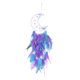 thumbnail image 1 of Colgante de pared tejido bohemio hecho a mano, colgante con forma y borlas de plumas trenzadas para dormitorio, fiesta, sala de estar, adorno Violeta perfecl Colgante de pared de macramé, 1 of 8