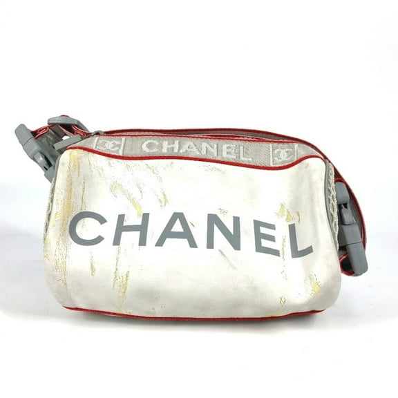 Pre-Owned CHANEL Chanel Sport Logo Mini Bag, Cylindrical, Shoulder Pouch, Nylon,... (Good)