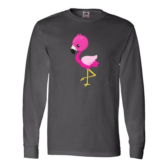 Inktastic Little Flamingo, Baby Flamingo, Pink Flamingo Long Sleeve T-Shirt