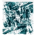 thumbnail image 2 of Ambesonne Monochrome Shower Curtain, Grunge Abstract Chaos, 69"Wx70"L, Cadet Blue, 2 of 4