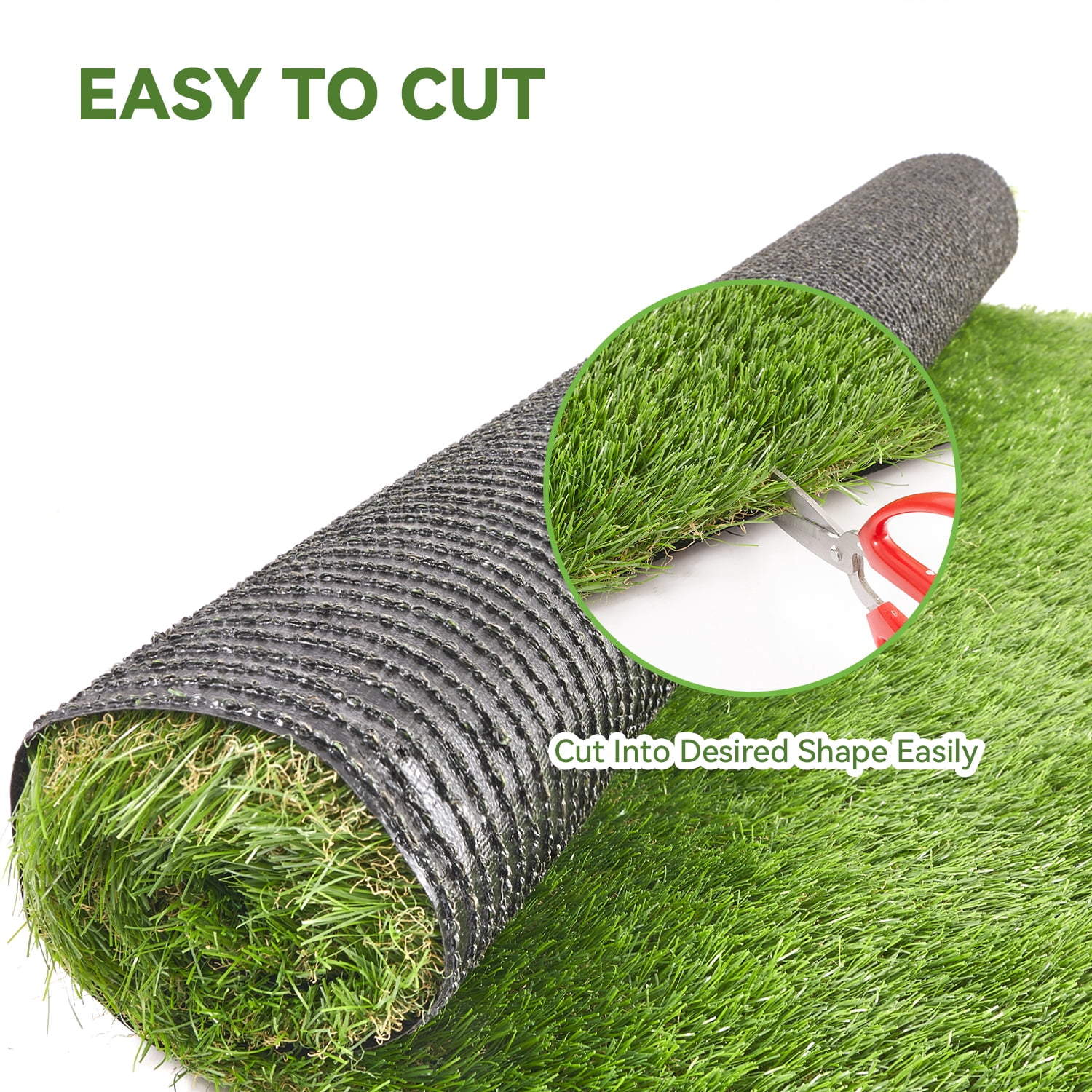 Lawn 5x8ft Artificial Grass Turf 1.38" High Indoor Outdoor Synthetic Rug,Green