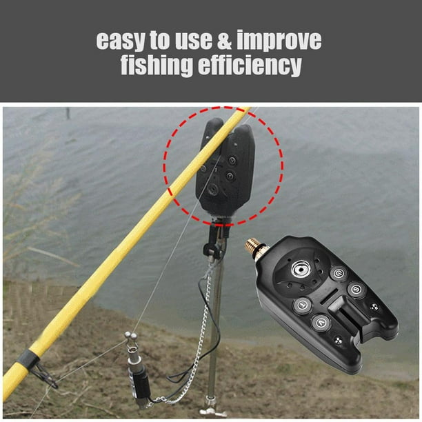 Herwey Fish Alarm Fish Bite Light Sensor Bell Alert Clip On