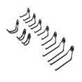 thumbnail image 4 of Wall Mount Hook, Soft Coating Garage Double Hooks U And J Type Multifunctional With Mounting Screws For Organizing Garden Tools, 4 of 8