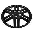 thumbnail image 4 of CCIYU 4-Pack Full Hub Cap PP Black Gloss 14" Rim HubCap Wheel Skin Cover Caps Hubcap Set Covers Universal Replacement Snap-On, 4 of 5