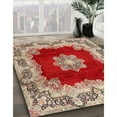 thumbnail image 2 of Ahgly Company Indoor Square Traditional Brown Medallion Area Rugs, 5' Square, 2 of 6