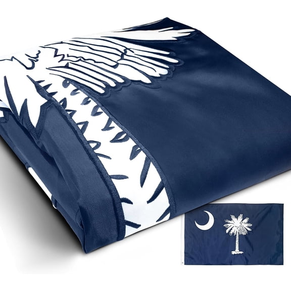 Anley EverStrong Series Embroidered South Carolina State Flag 3x5 Ft - South Carolina SC Flag 210D Polyester