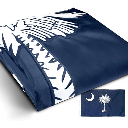 Anley EverStrong Series Embroidered South Carolina State Flag 3x5 Ft - South Carolina SC Flag 210D Polyester