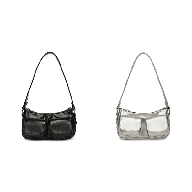 Bolso Hombro para Mujer Con Bolsillos Dobles Mano Piel Sintética ()