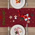 thumbnail image 2 of JOOCAR Christmas Table Runner, Red Christmas Puppy Snow Snowflake Christmas Table Runner, Suitable for Christmas Kitchen Dining Table Table Holiday Decoration, 2 of 5
