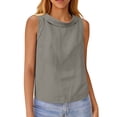 thumbnail image 2 of Tank Tops for Women Sleeveless Summer Shirts Athletic Loose Beach Workout Tops, Gray XL, 2 of 4