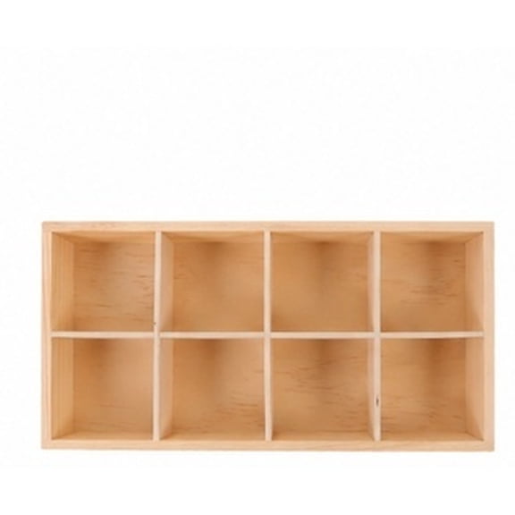 OUNONA Multi-Grid Wood Box Beige for Organizing Planters and Trinkets