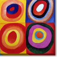 thumbnail image 3 of La Pastiche Kandinsky 'Farbstudie Quadrate' Hand Painted Framed Canvas Art, 3 of 5