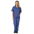 thumbnail image 7 of M&M SCRUBS Women Scrub Set V-Neck Medical Scrub Tops and Drawstring Pants - Pack of 12 Set (Ceil Blue, Large), 7 of 7
