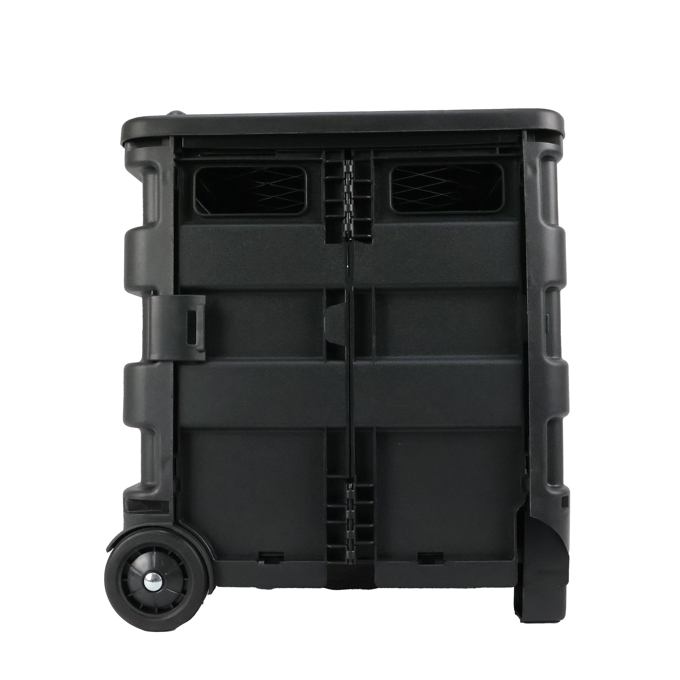 Everything Mary Collapsible Rolling Craft Cart with Lid, Black