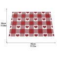 thumbnail image 2 of Kitchen aid 4Pcs Valentine's Day Placemats Set Of 4 For Dining Table Cotton Linen Heat Table Mats Durable Washable Love Heart Red Check, 2 of 3