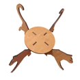 thumbnail image 1 of Soporte para plantas con silueta de gato, estante decorativo de madera para interior y exterior. Marrón, 1 of 9