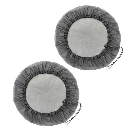2 Pcs Rain Bucket Mesh Screen Cover Tear Resistant Polyester Drawstring for Outdoor Decks and Garden Use