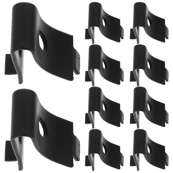 HOMEMAXS 10 Pcs Freezer Shelf Support Clips Cabinet Pegs Floating Shelves Brackets Black