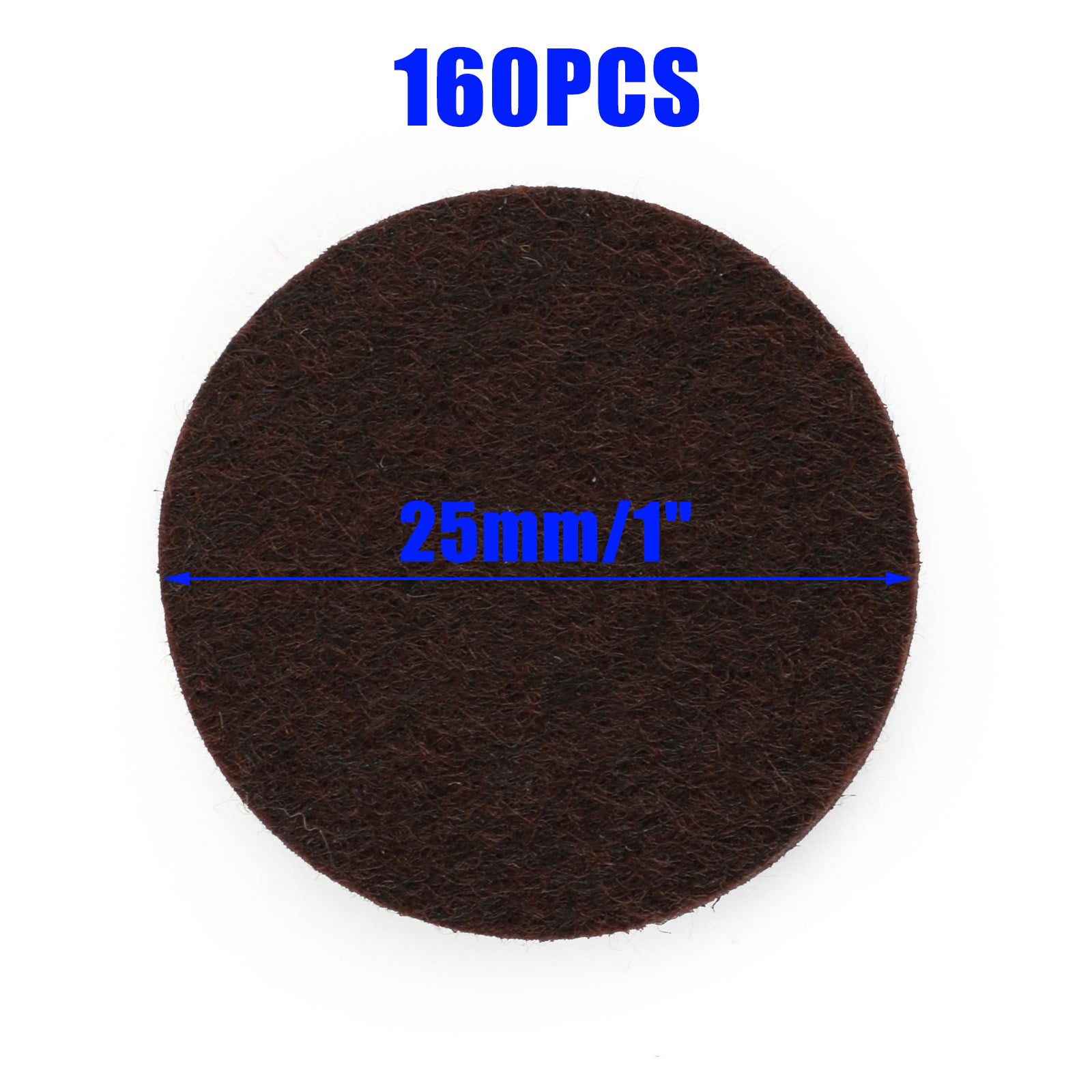 Brown Self-Stick Furniture Felt Pads 1 inch for Hard Surfaces 160 pieces one SA 