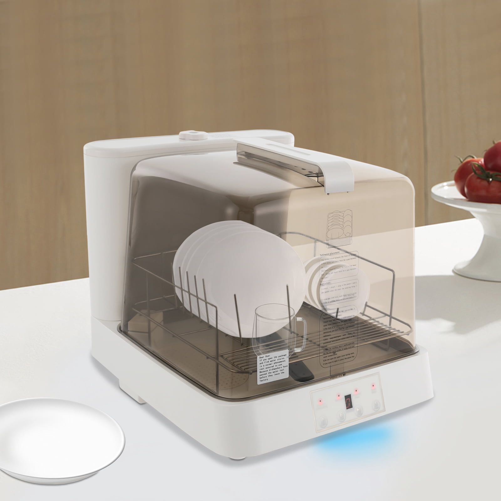 Portable Countertop Dishwasher, Automatic Dishwashing with Tank, Mini Dishwasher for Apartments, Dorms and RVs