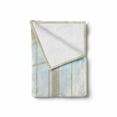 thumbnail image 2 of Modern Soft Flannel Fleece Throw Blanket, Big White Contemporary Apartment Flat Overlooking the City Urban View Print, Cozy Plush for Indoor and Outdoor Use, 50" x 60", White Baby Blue, by Ambesonne, 2 of 6