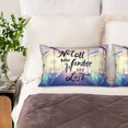 thumbnail image 2 of KLL Not All Those Who Wander Are Lost Pattern Silk Pillowcase for Hair and Skin Standard Size 20"X 30" Soft Breathable Pillow Covers for Sleeping, 2 of 7