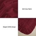thumbnail image 6 of ANGENIA King Comforter Sets Burgundy, 3 Pieces Shabby Chic Farmhouse Ruffle Bedding Comforter Sets, Soft Lightweight Fluffy Microfiber Bet Set for All Season(104"x90" Comforter & 2 Pillowcases), 6 of 7