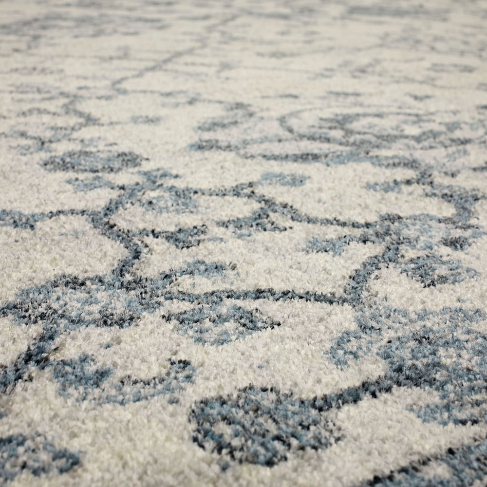 Mohawk Home Arete Floral Indoor Polyester Area Rug, Blue, 5'3" x 8'