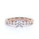 thumbnail image 3 of Anillo de Bodas de Moissanita Redonda de 1 Quilate JeenMata con 7 Piedras en Oro Rosa de 18 K sobre Plata, 3 of 6