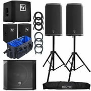 (2) Electro-Voice ZLX-12BT 12" Powered Bluetooth Loudspeakers with 12" Powered Subwoofer Package