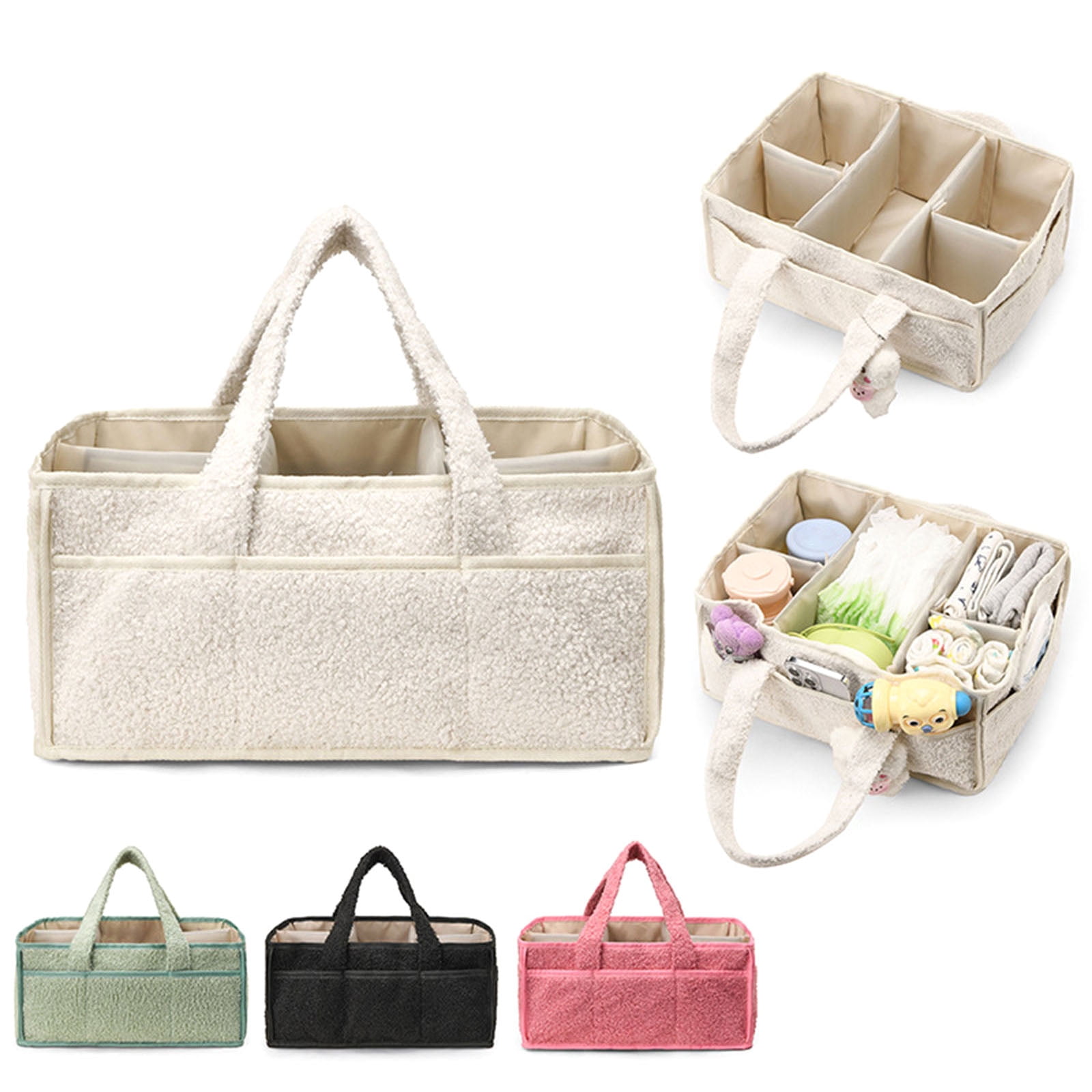 Convenient Baby Diaper Carrying Case Travel Organiser Bag Storage Handbag with Large Capacity for Family Outdoor
