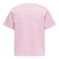 thumbnail image 2 of ONLY Camiseta de mujer - ONLLIVINA LIFE STRIPE TEE, manga corta, cuello redondo, rayas Blanco/Rosa XS (X-Small), 2 of 3