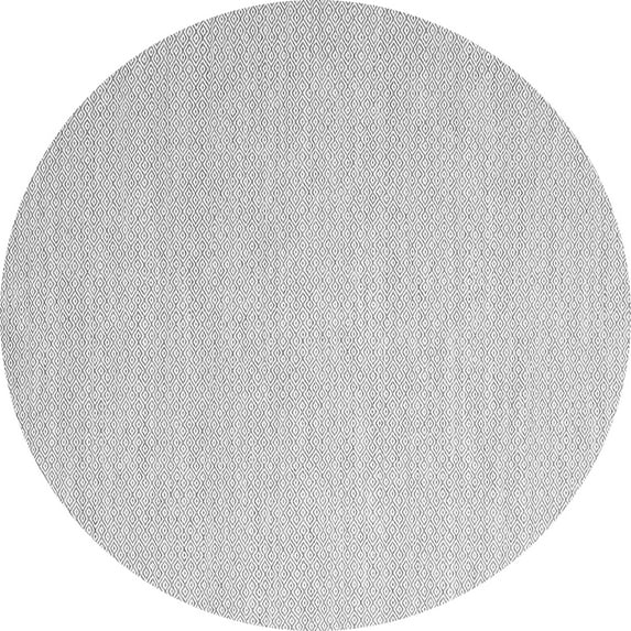 Ahgly Company Indoor Round Solid Gray Modern Area Rugs, 5' Round