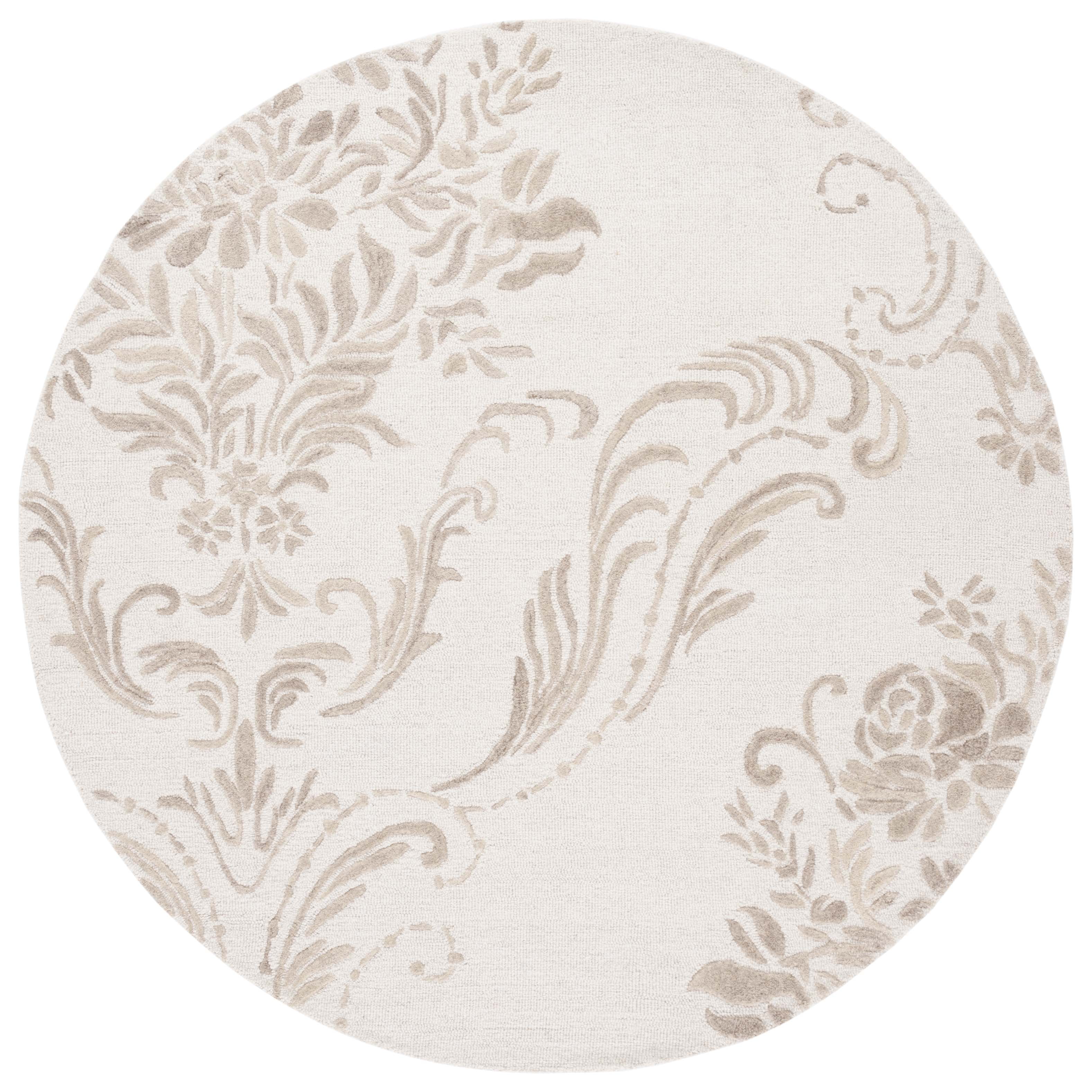 Safavieh Jardin Salome Leaves Area Rug, Ivory/Beige, 6' x 6' Round