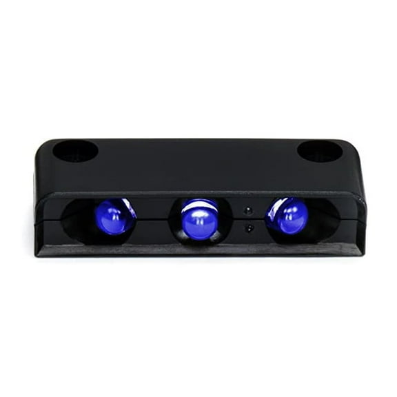 Innovative Lighting 003-2000-7 Surface-Mount 3 LED Step Light - Blue LED with Black Case