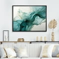 thumbnail image 2 of Designart "Mirage Liquid Ink in Green and Grey II" Oversized Abstract Framed Wall Art - Modern Green Abstract Liquid Ink Entryway Framed Wall Art, 2 of 7