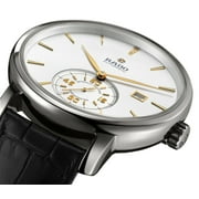 Rado DiaMaster Petite Seconde Automatic COSC Ceramic & Titanium White Dial Black Leather Strap Date Mens Watch R14053016