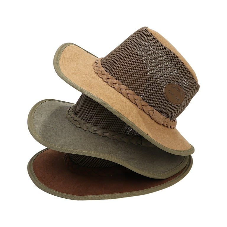 Buy Mesh Cowboy Sun Hats for Men Soaker Golf Adjustable Wide