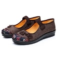thumbnail image 2 of Missfiona Womens Mary Jane Shoes Wide Fit Old Beijing China Flat Casual Work Shoes(6, Coffee), 2 of 6
