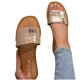 thumbnail image 4 of Pantuflas planas con punta cuadrada y punta abierta a cuadros con purpurina para mujer Wmkox8yii ytu10502, 4 of 4