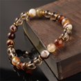 thumbnail image 4 of Beaded Bracelets for Men Women, Natural Stone Crystal Beads Bracelet - Natural Gemstone Stretch Beaded Jewelry with 8mm Round Beads - For Daily Unisex Wear & Gift Giving, 4 of 4