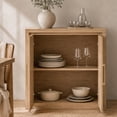 thumbnail image 6 of ARKANTOS Sideboard Buffet Cabinet with Storage, Coffee Bar Cabinet with 2 Doors and Adjustable Shelf, Modern Farmhouse Kitchen Sideboard for Living Room, Gold, 6 of 14